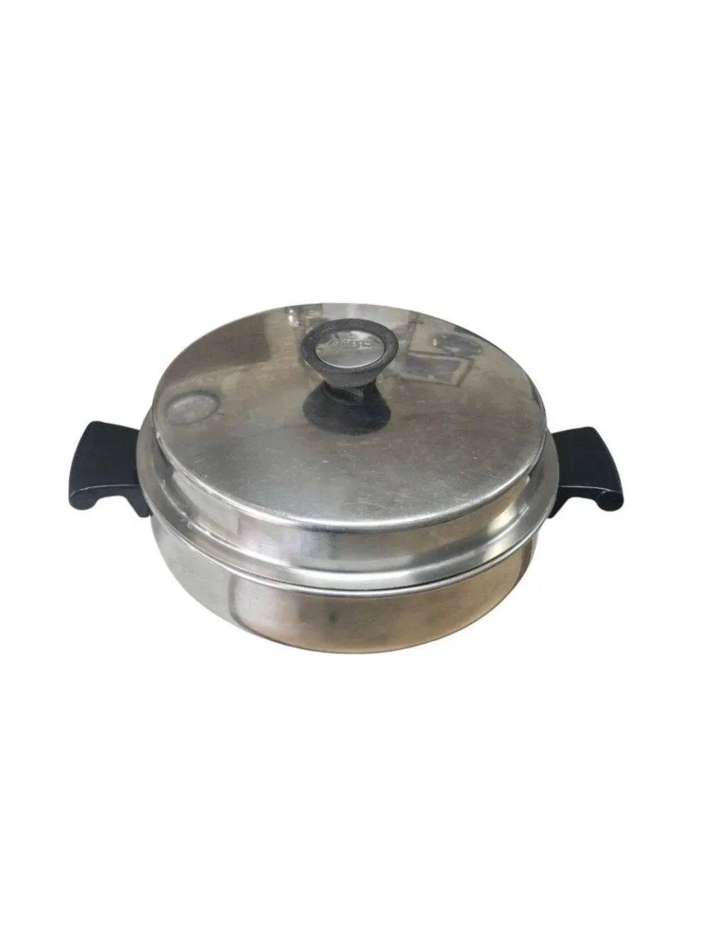 Amway Queen 6‑Cup Egg Poacher Tray with Egg Cups, Pan & Lid Stainless Steel Set